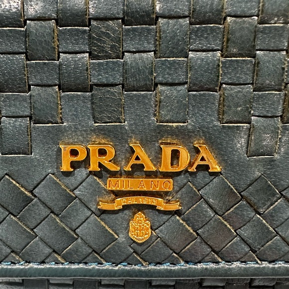 RARE PRADA! Amazing denim blue wallet- comes with box!! Can be crossbody! - Picture 3 of 17
